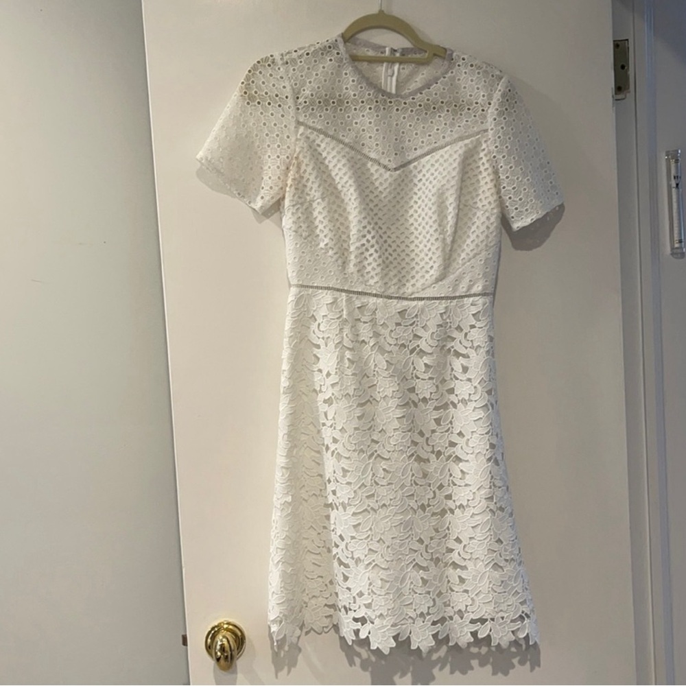 White short sleeve reiss dress